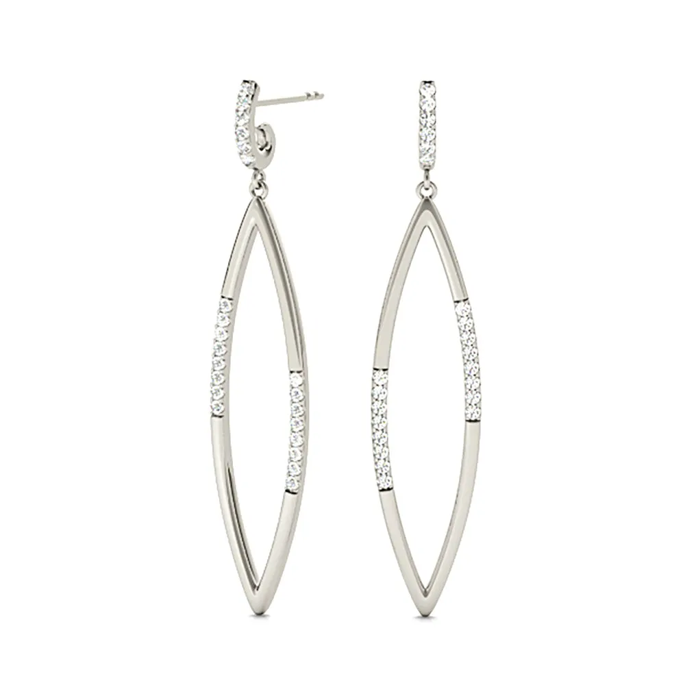 0.20 ctw Diamond Linear Drop Earrings