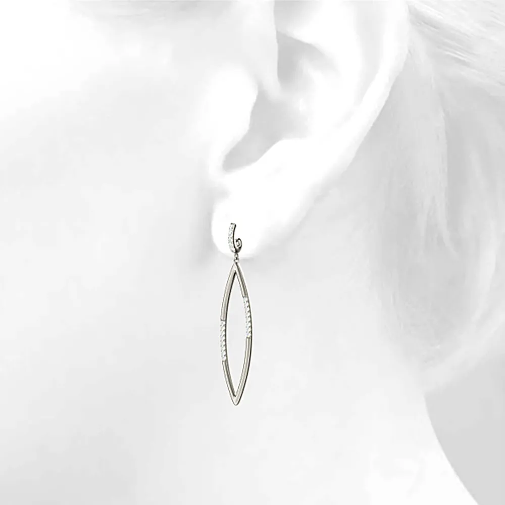 0.20 ctw Diamond Linear Drop Earrings