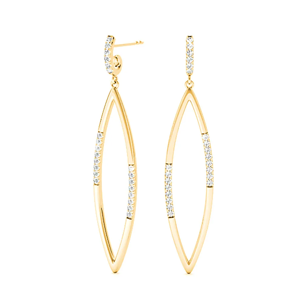 0.20 ctw Diamond Linear Drop Earrings