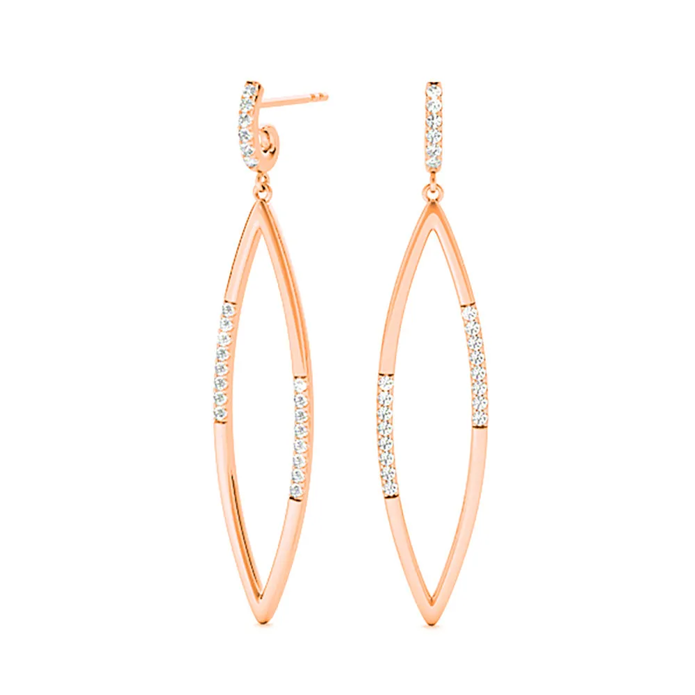 0.20 ctw Diamond Linear Drop Earrings