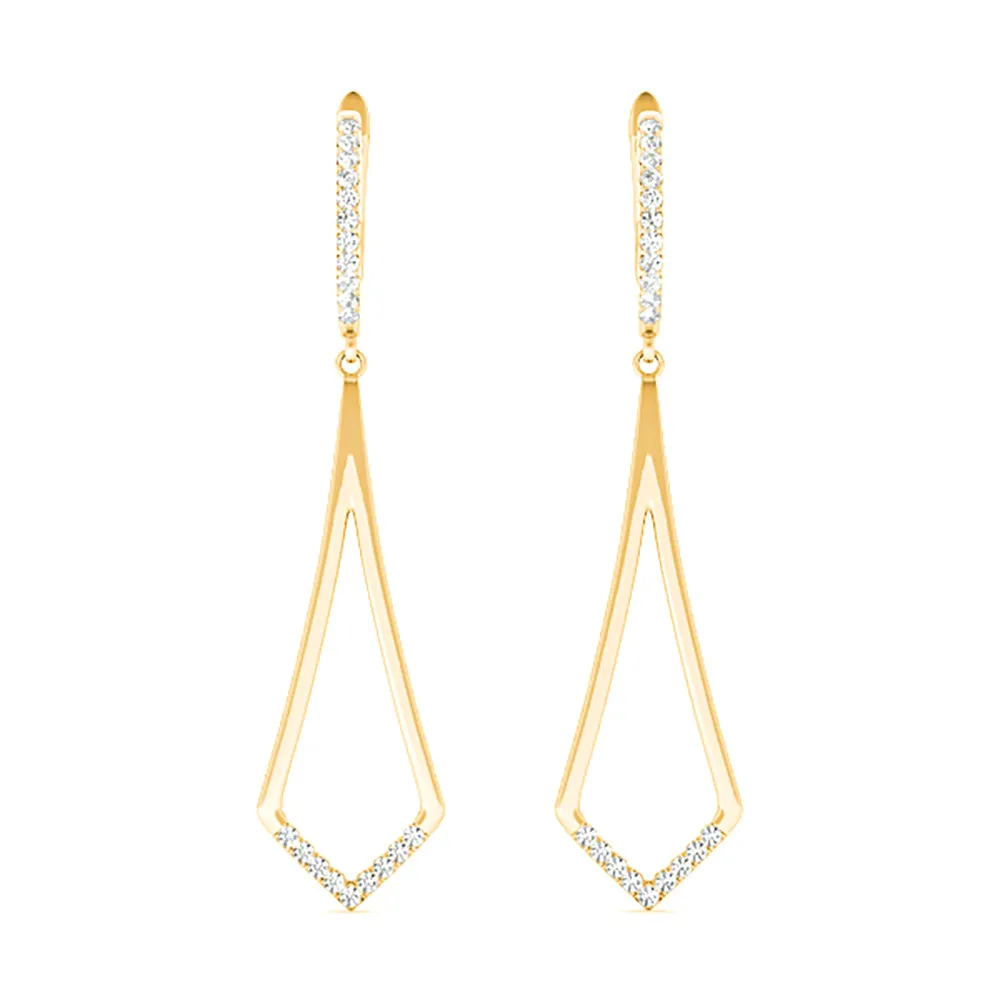 0.20 ctw Diamond Modern Drop Earrings