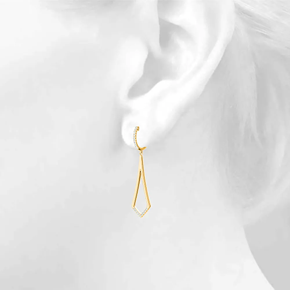 0.20 ctw Diamond Modern Drop Earrings