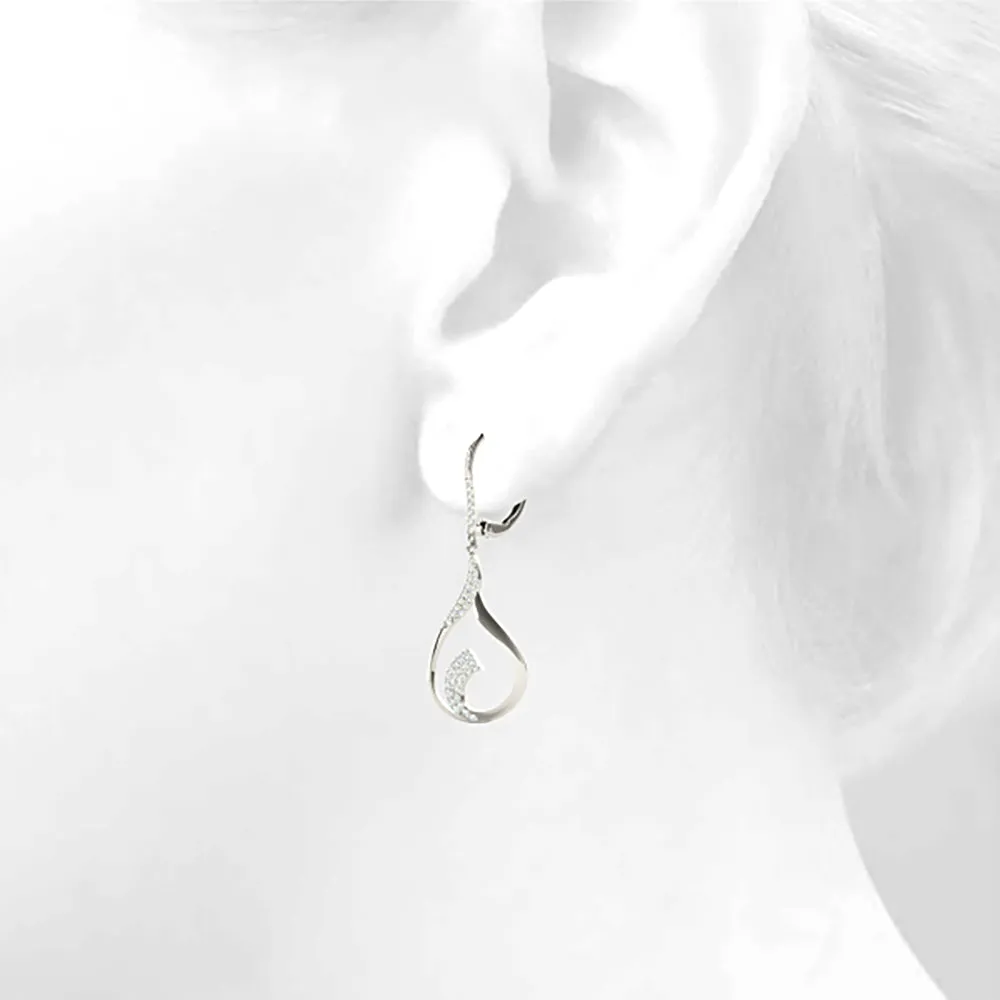 0.45 ctw Diamond Drop Earrings Modern Cocktail Style