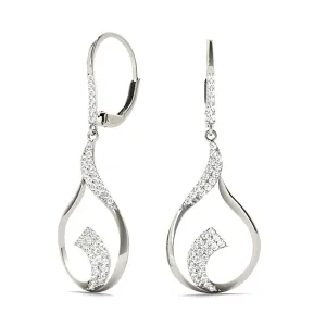 0.45 ctw Diamond Drop Earrings Modern Cocktail Style
