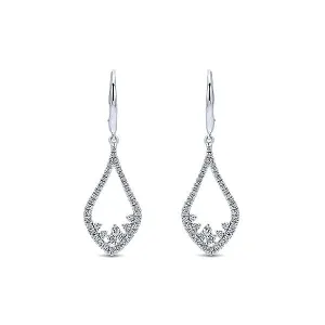 14k White Gold Lusso Diamond Drop