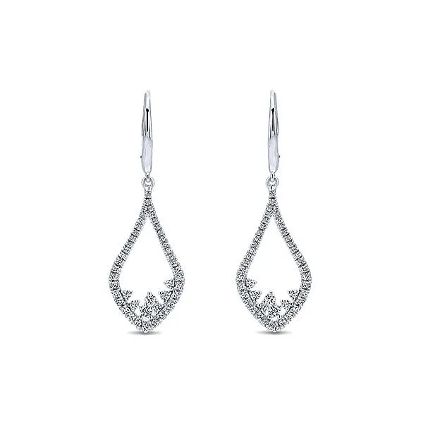 14k White Gold Lusso Diamond Drop