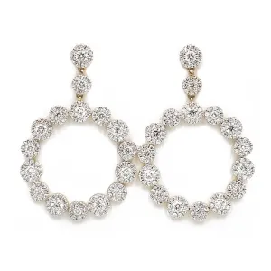 14K Yellow Gold Diamond Drop Earrings
