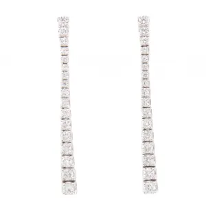 18k White Gold Diamond Drop Earrings