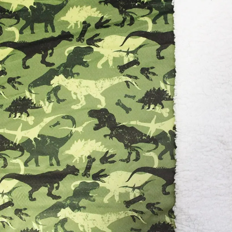 1M REMNANT DINOS SHERPA BACKED CUDDLE FLEECE SALE