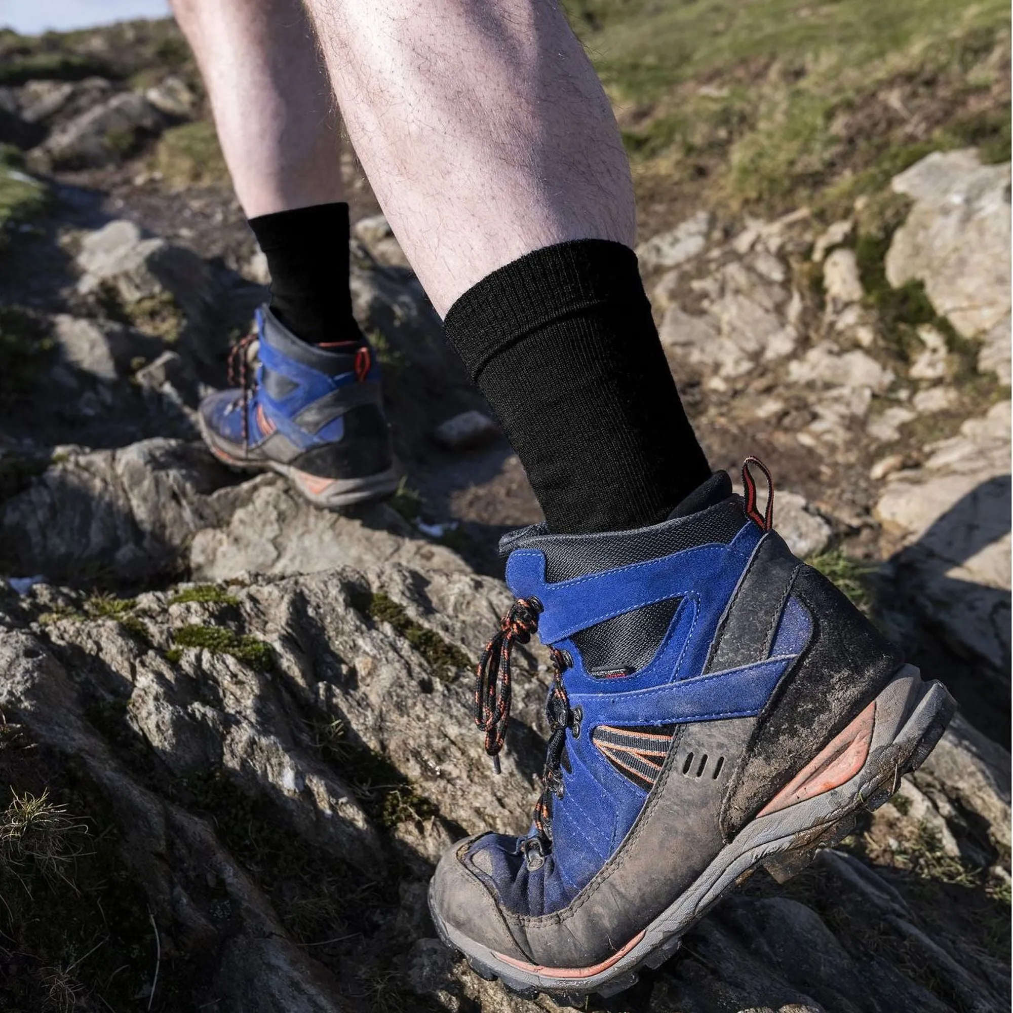 2 Pack Mens Base Layer Coolmax Liner Boot Socks