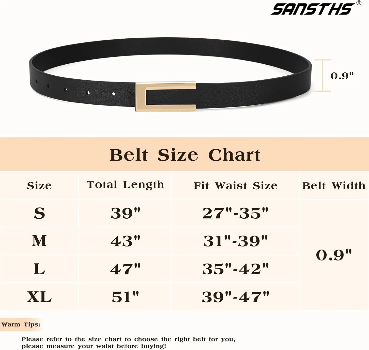 2 Pack Women Thin Leather Belts for Dresses Jeans and Pants