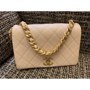 20A Fashion Therapy Small Flap Bag in Rose Clair Caviar GHW