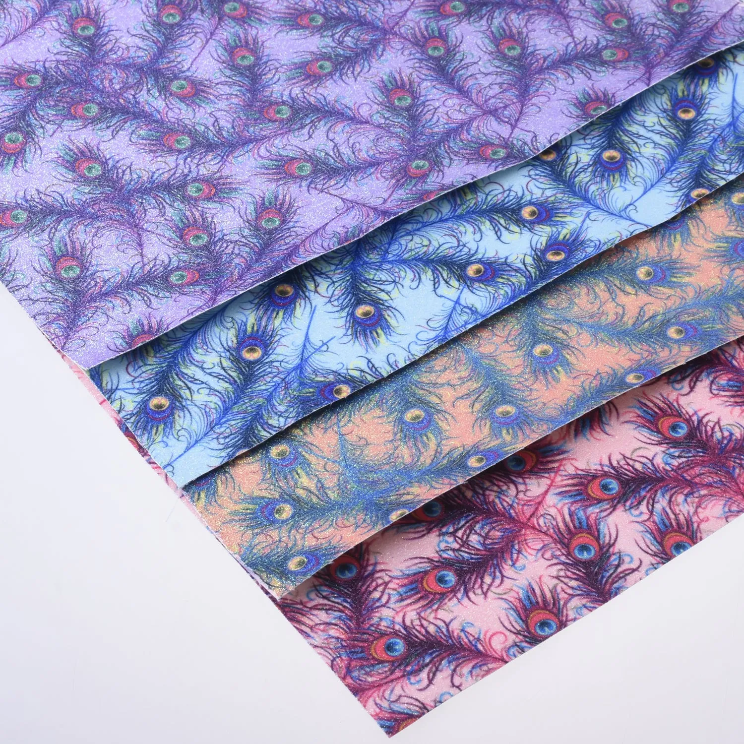 8*12" Nine-tailed fox Glitter Faux leather sheets Glitter PU fabric Earring Supplies 1pcs 102631