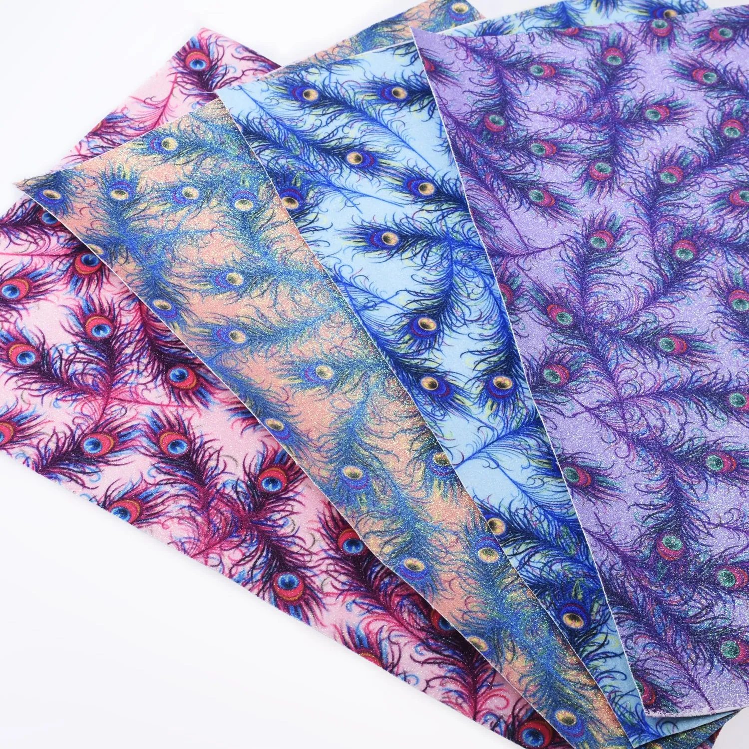 8*12" Nine-tailed fox Glitter Faux leather sheets Glitter PU fabric Earring Supplies 1pcs 102631