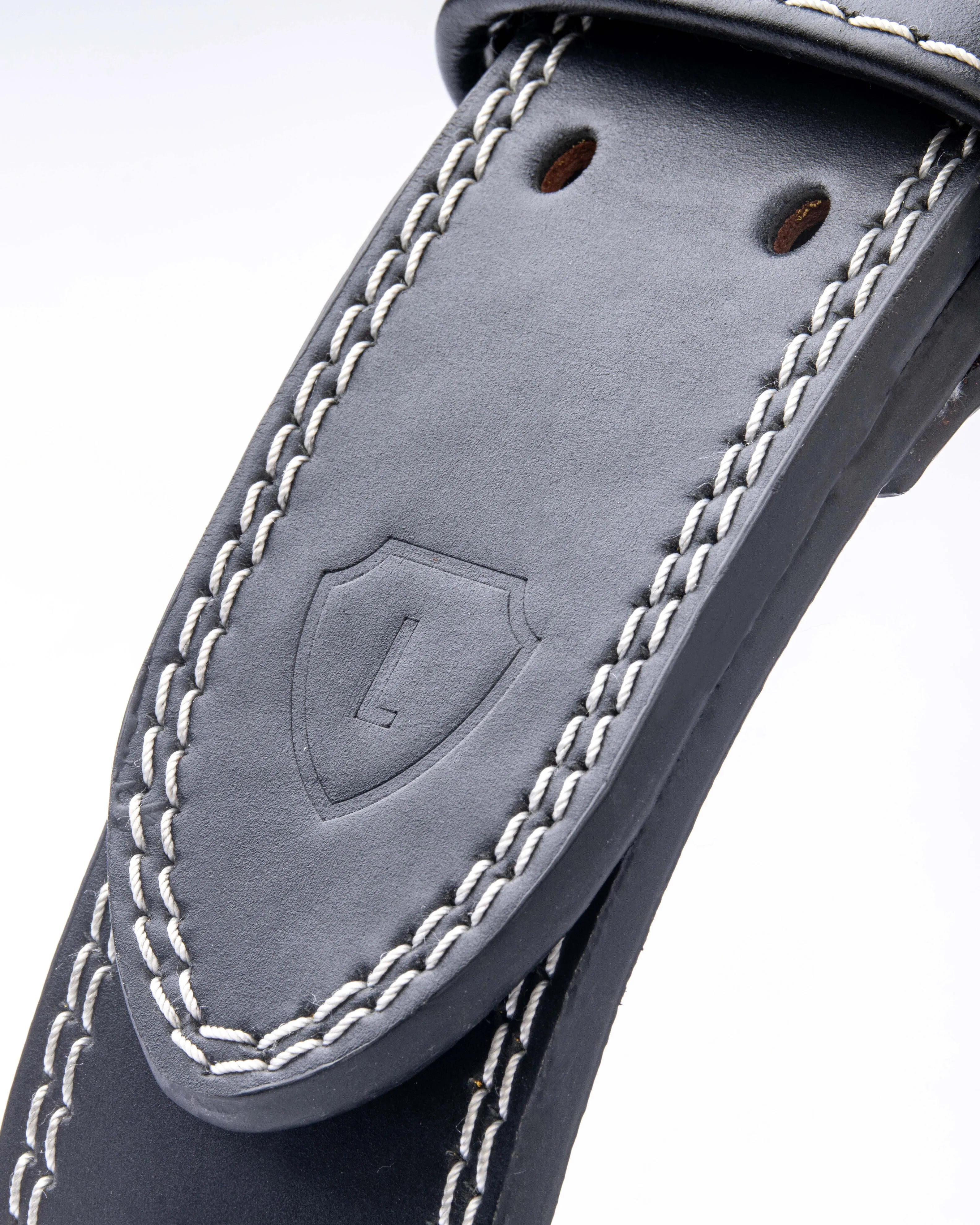 8MM Full Logo Aniline Leather Lifting Belt