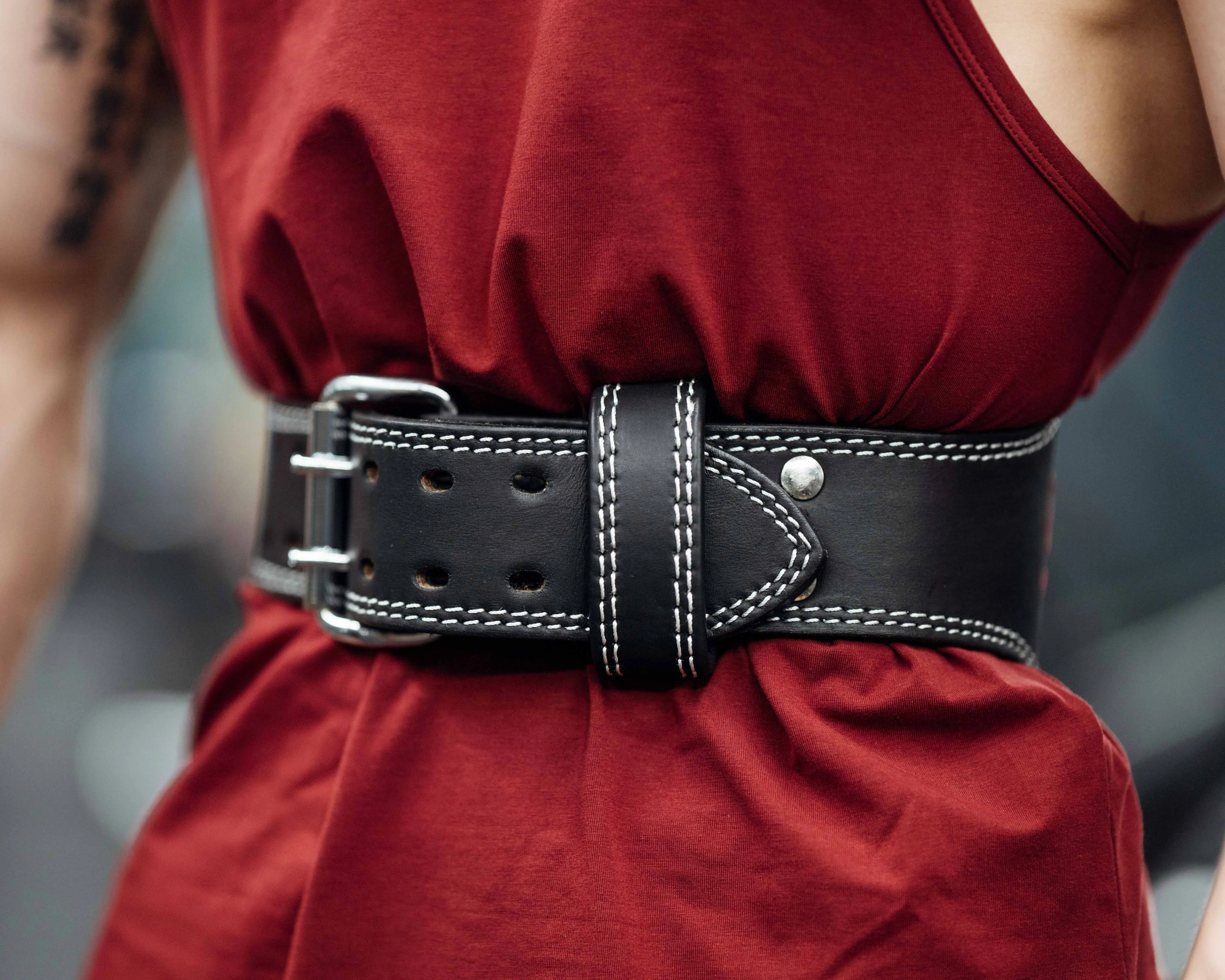 8MM Full Logo Aniline Leather Lifting Belt