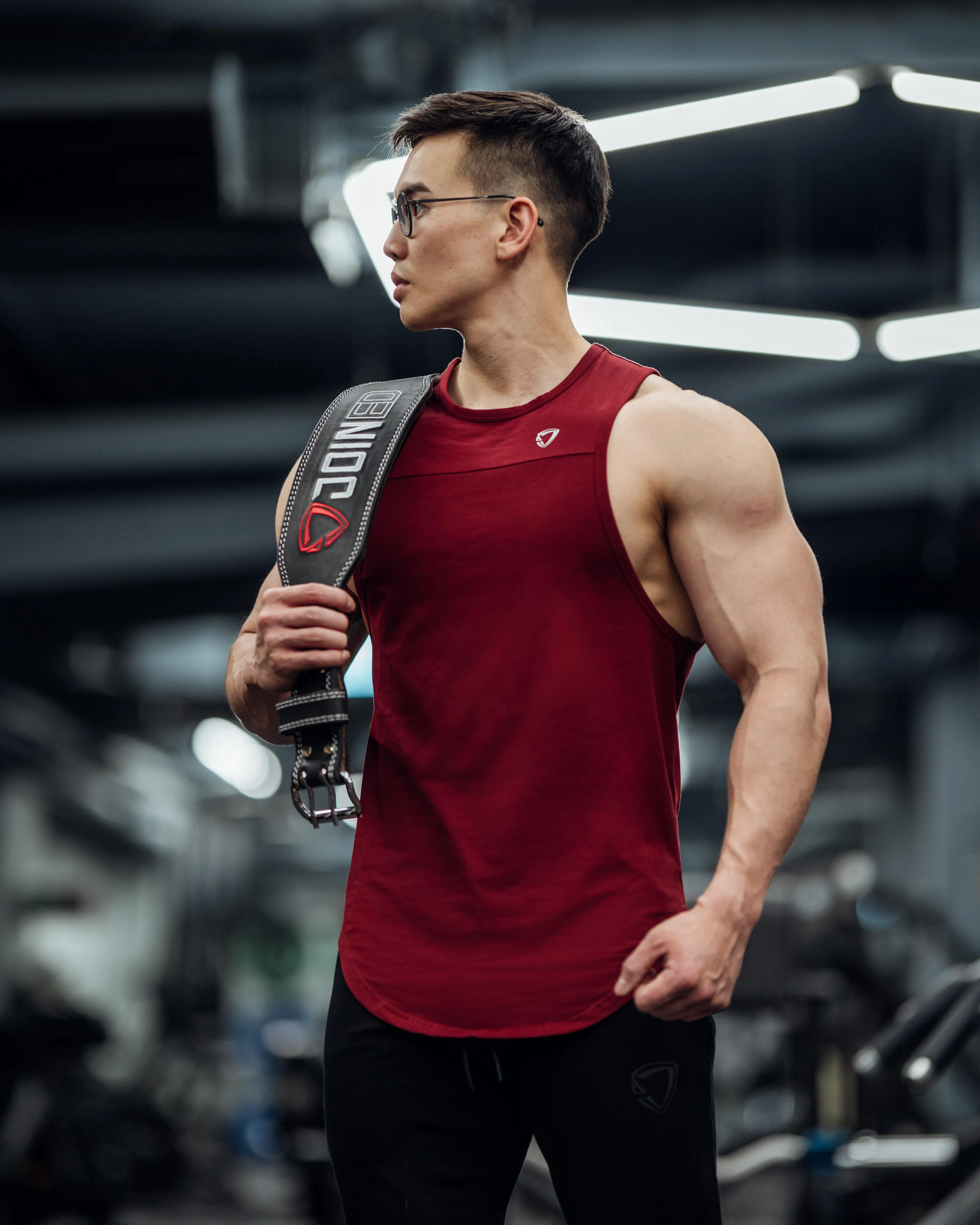 8MM Full Logo Aniline Leather Lifting Belt