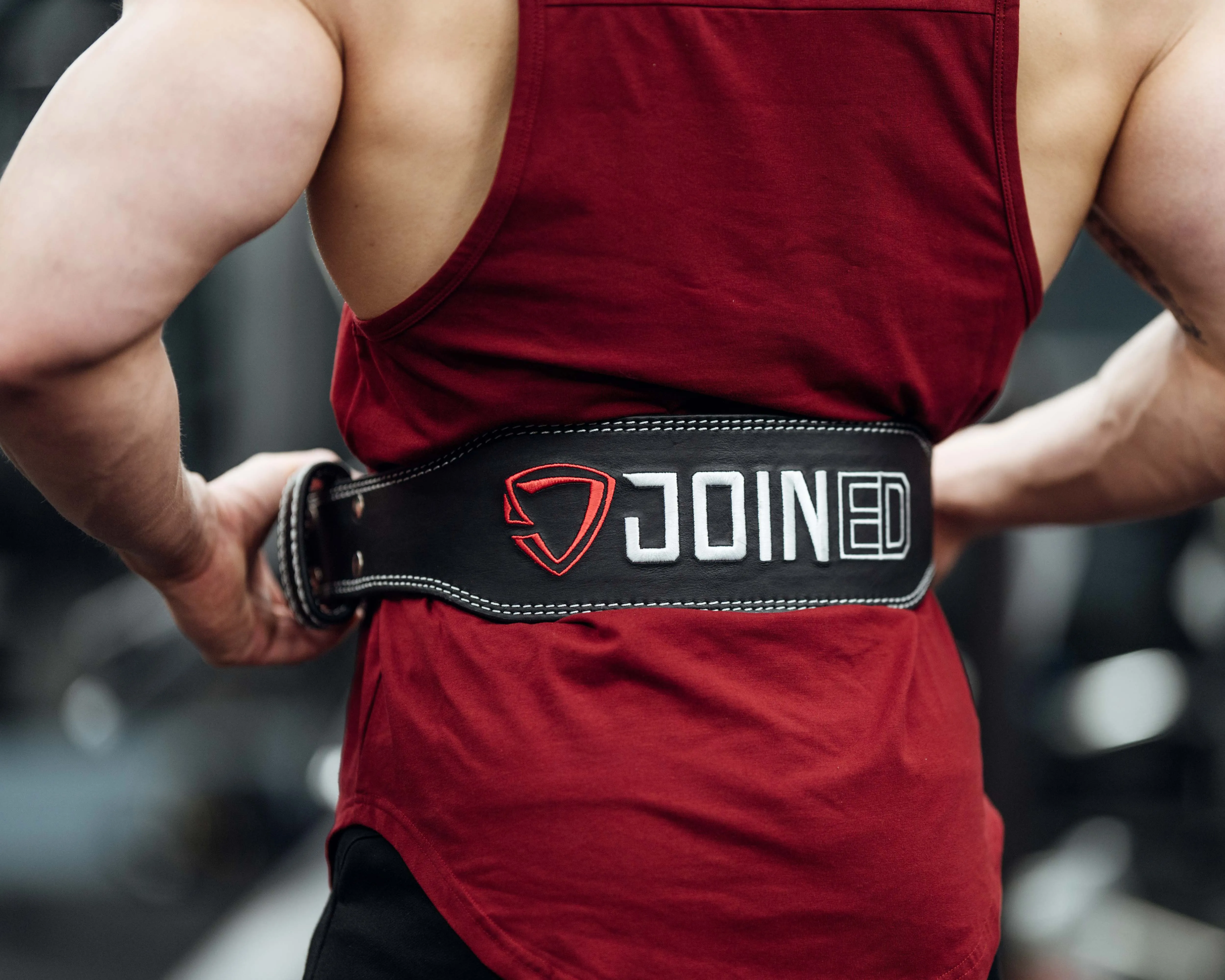 8MM Full Logo Aniline Leather Lifting Belt