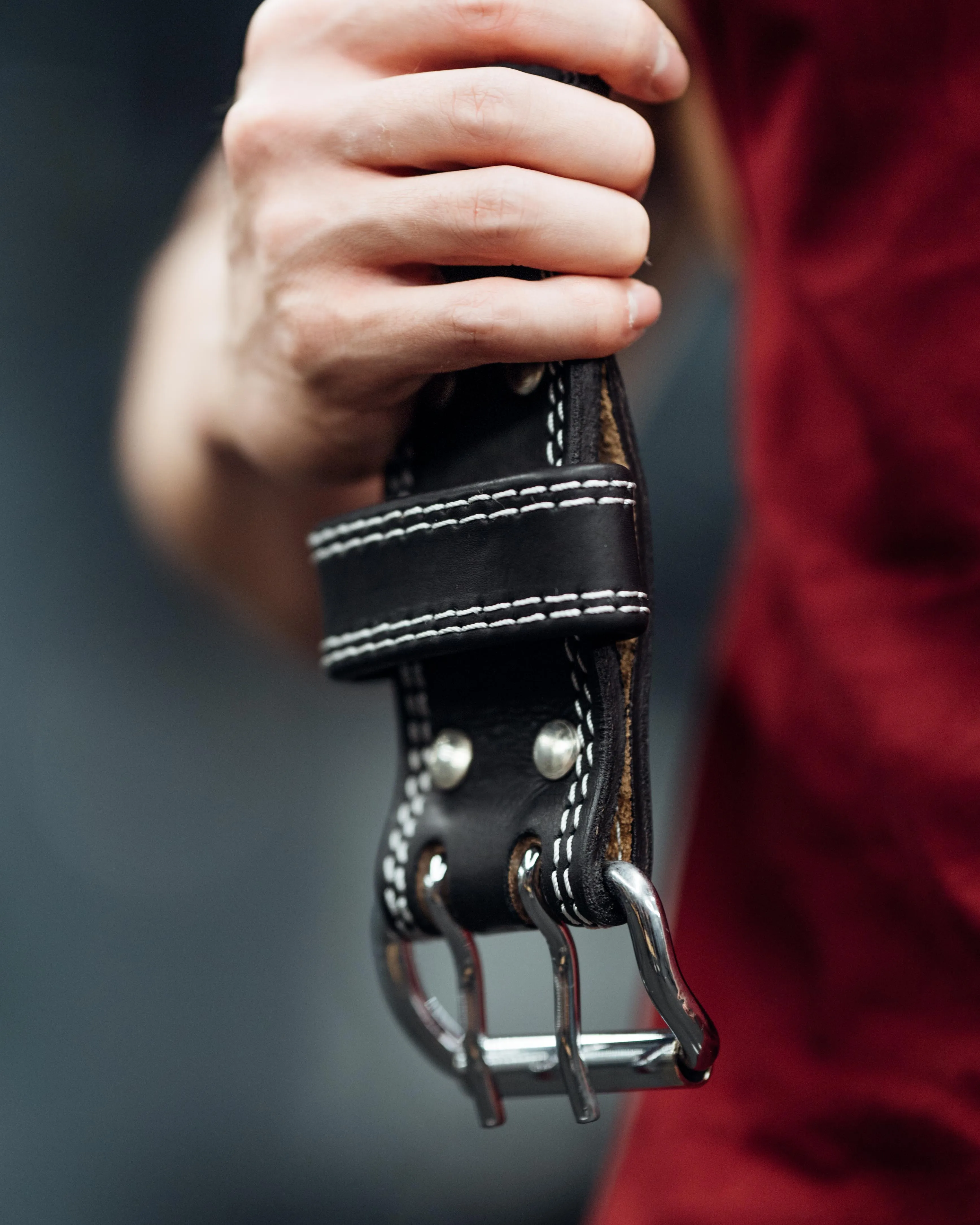 8MM Full Logo Aniline Leather Lifting Belt