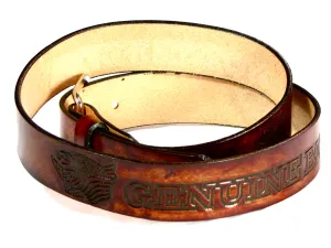A254  1 1/2" Antique Finish Belt- Genuine Biker