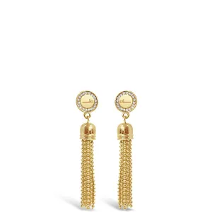Absolute Beaded Tassel Gold Earrings