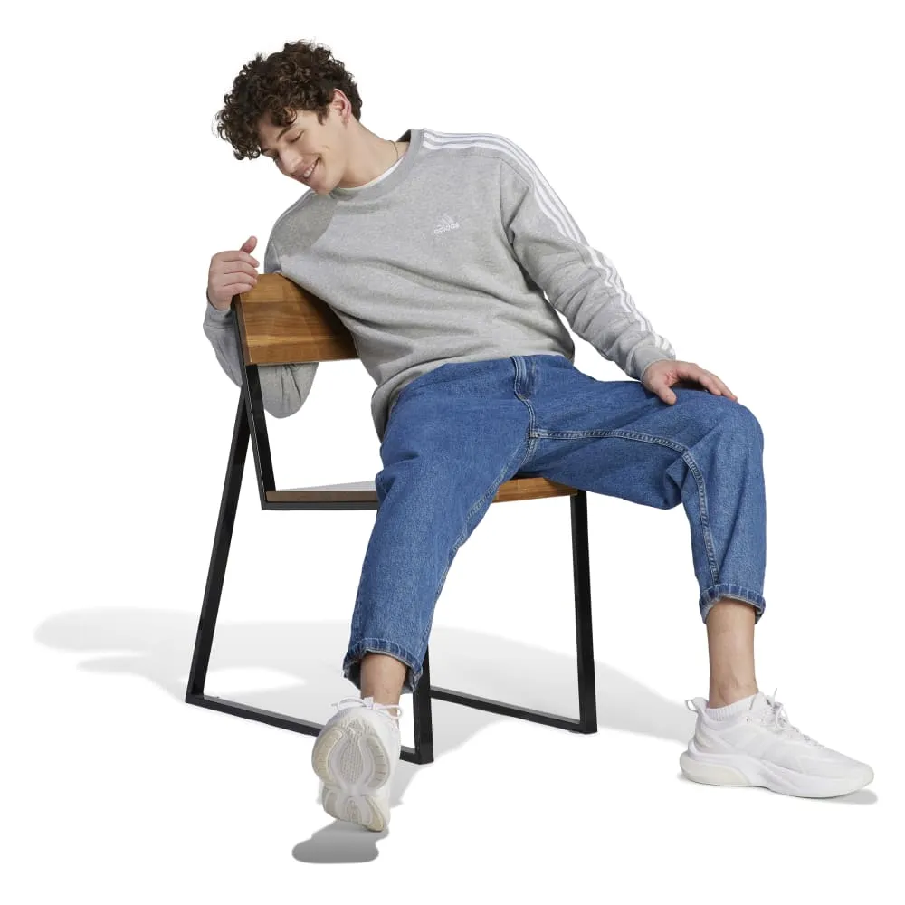 Adidas Mens Essentials 3-Stripes Fleece Sweatshirt