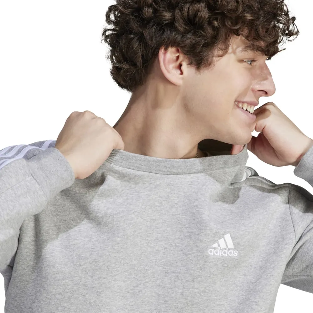 Adidas Mens Essentials 3-Stripes Fleece Sweatshirt
