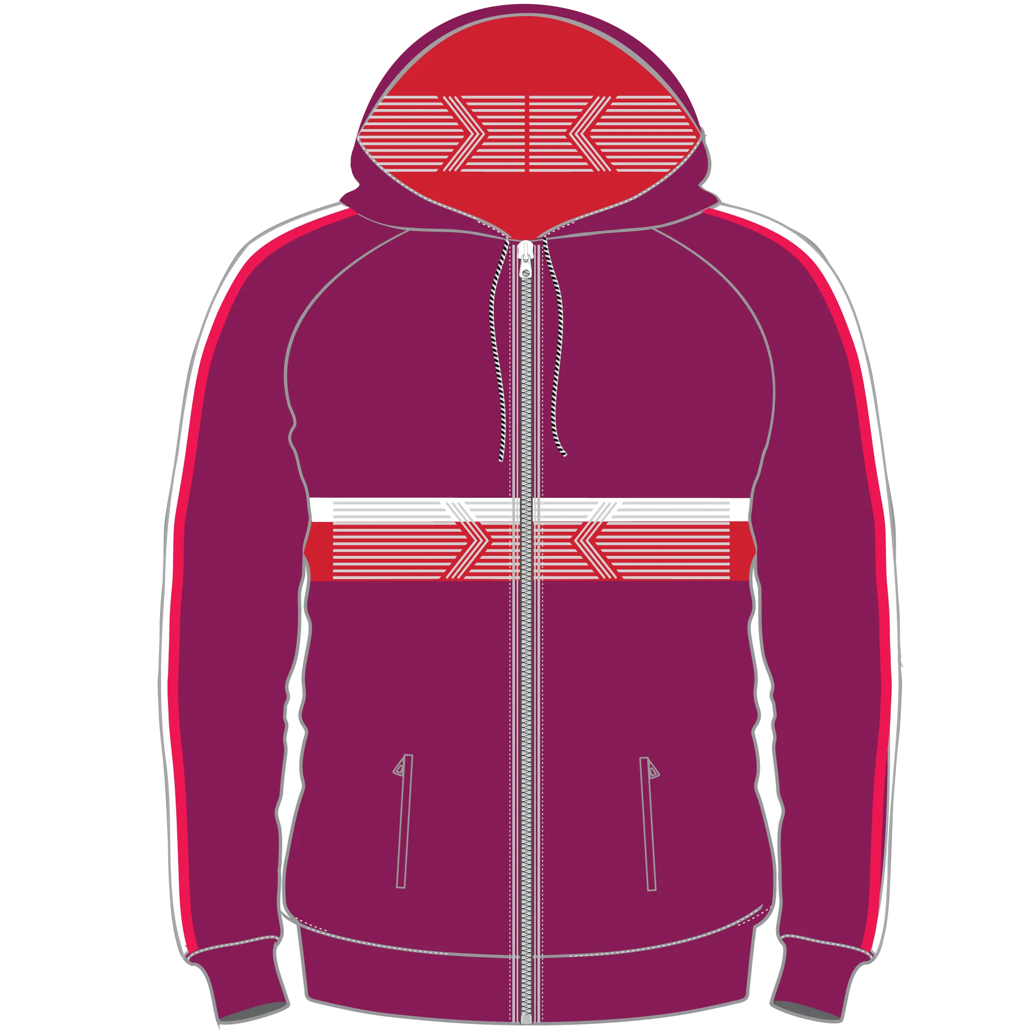 Adults Sublimated Zip Hoodie
