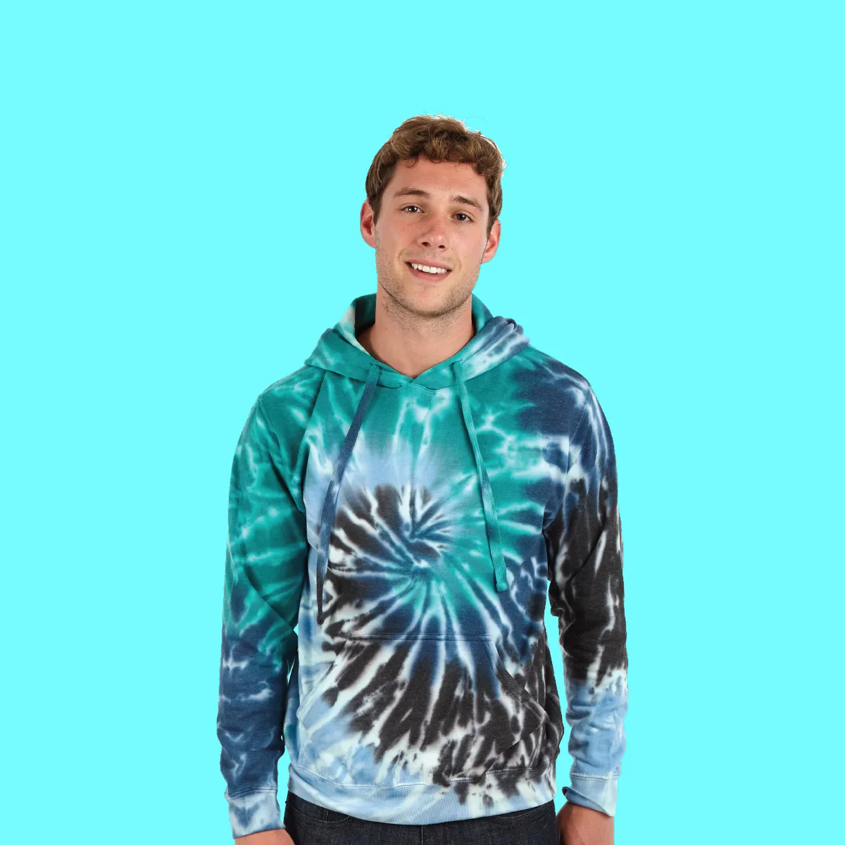 Adults Tie Dye Pullover Hooded Fleece (Style #788)