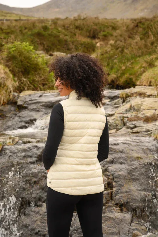 Alpine Ladies Packable Down Vest - Ivory