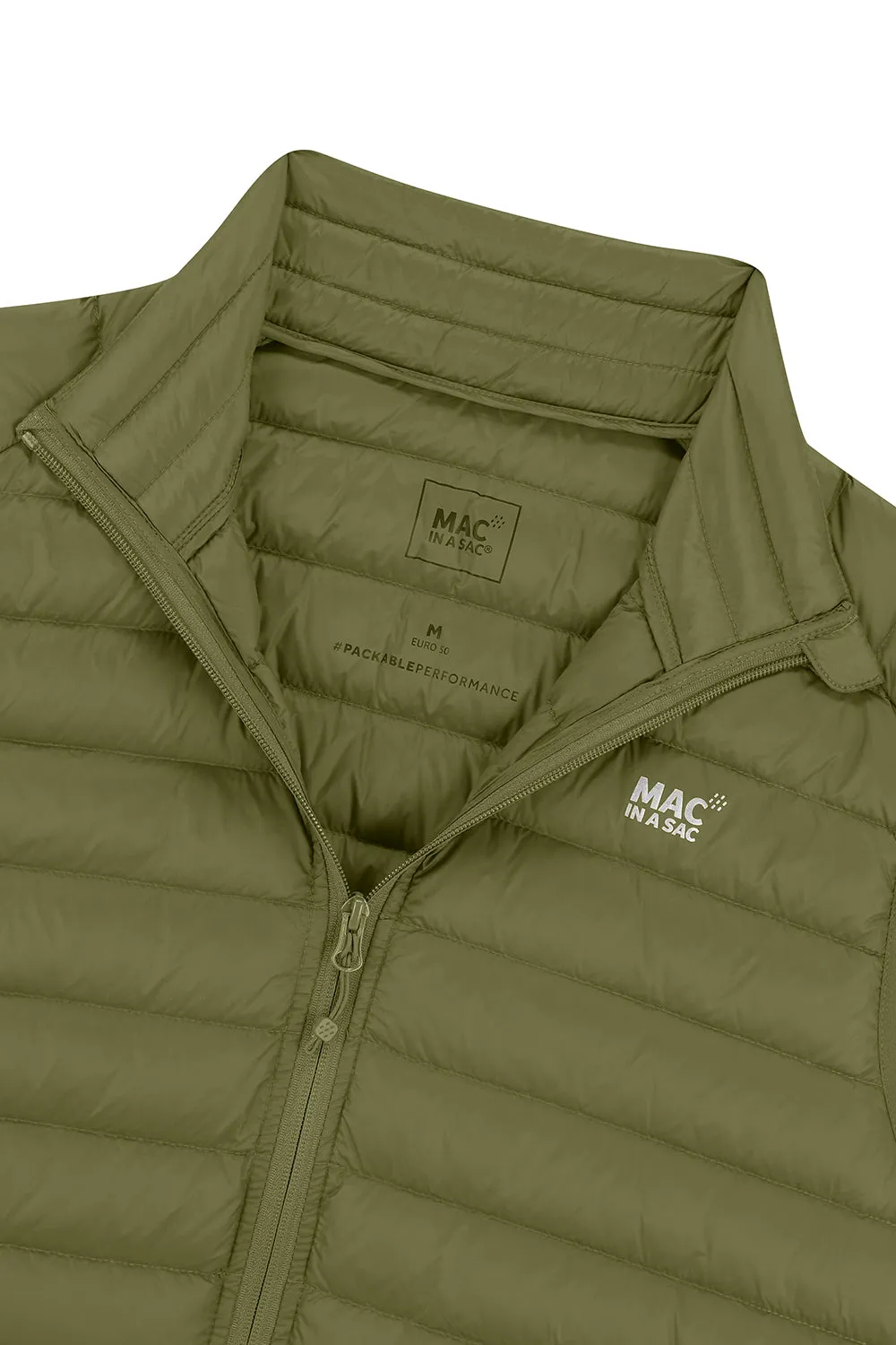 Alpine Mens Packable Down Vest - Khaki