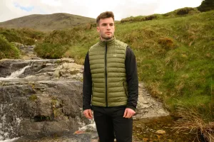 Alpine Mens Packable Down Vest - Khaki