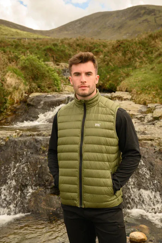 Alpine Mens Packable Down Vest - Khaki