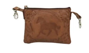 American West Handbag Hitchin' Post Collection: Trail Rider Crossbody Tooled Hip