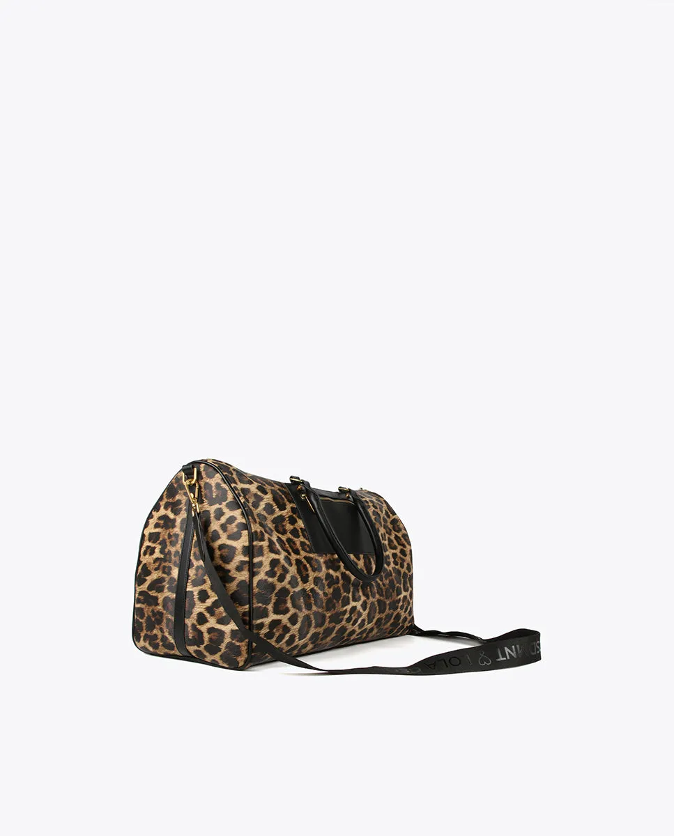 Animal print weekend bag