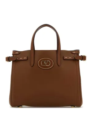 Antibes small leather tote bag