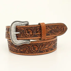 ANTIQUE FLORAL TOOL USA LEATHER BELT