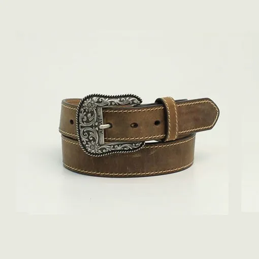 Ariat® Ladies Western Belt -  Distressed Brown with Buckle