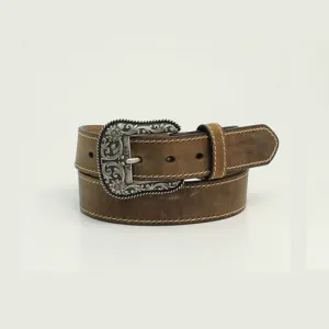 Ariat® Ladies Western Belt -  Distressed Brown with Buckle
