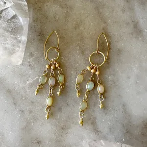 Ariel Australian Opal Cascade Earrings