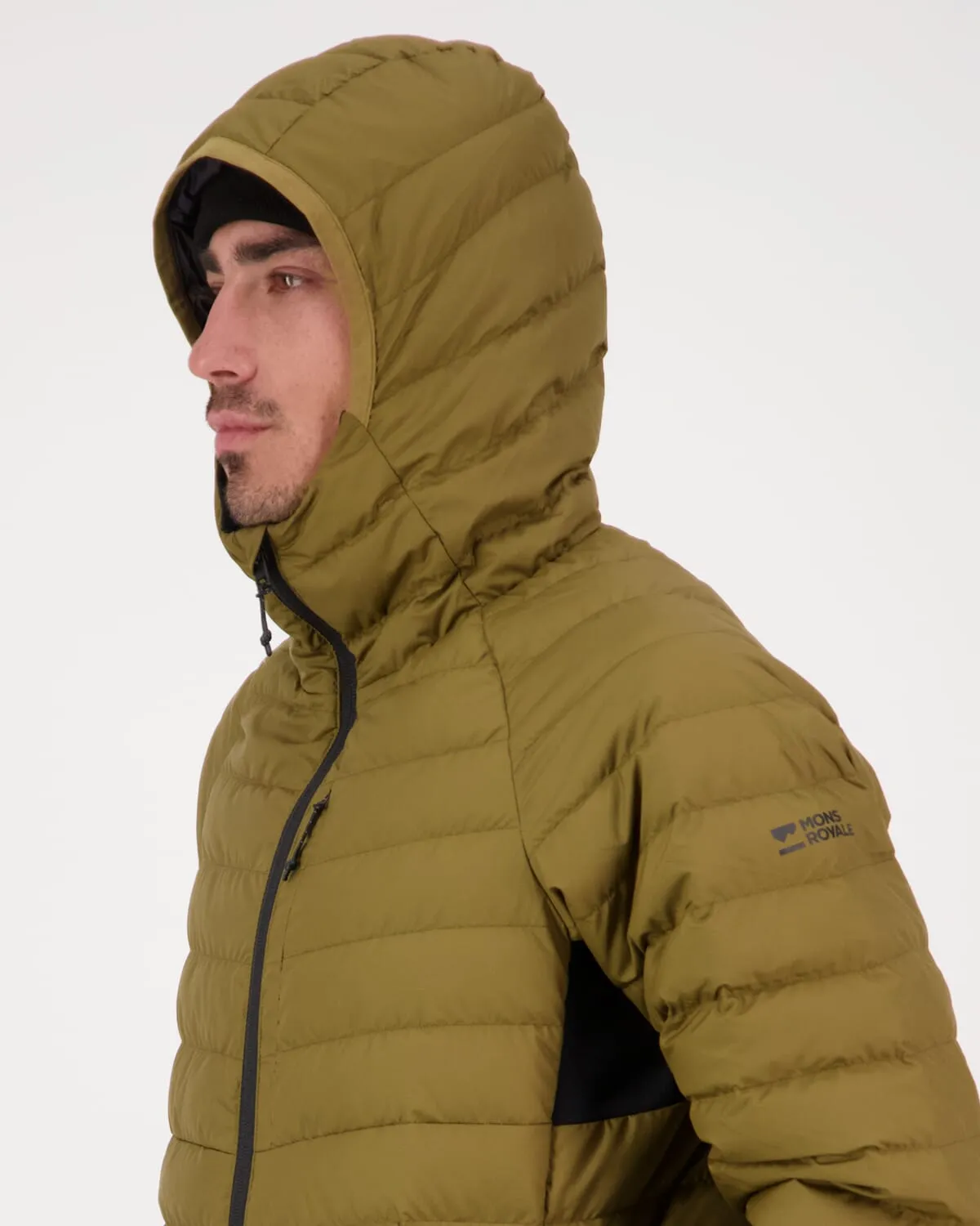 Atmos Wool x Down Insulated Hood - Lichen