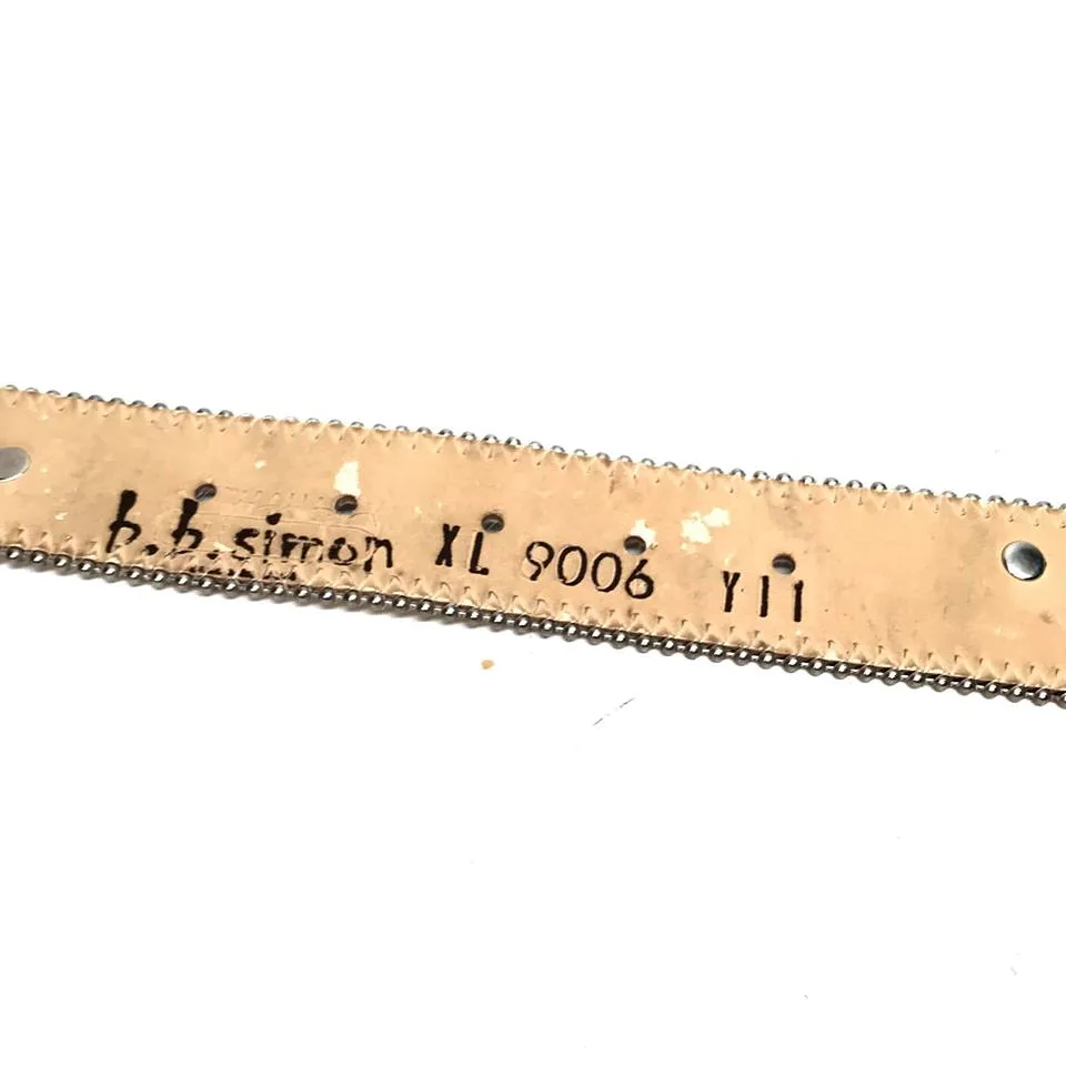 b.b. Simon Salmon/Black Pony Hair Crystal Belt