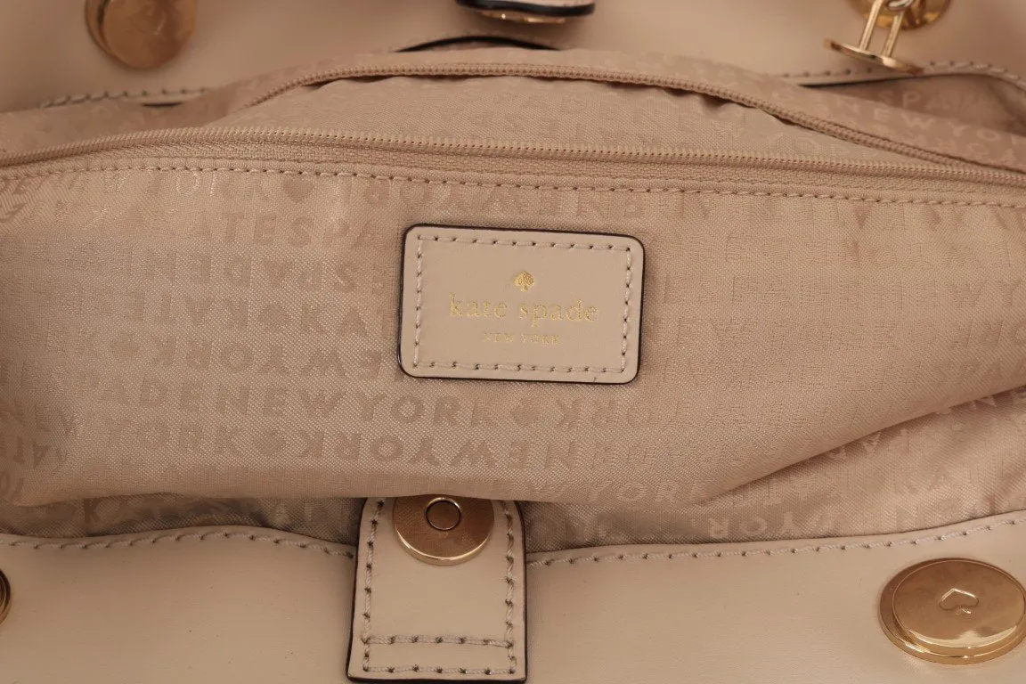 Beige HALSEY Ostrich Leather Tote Bag