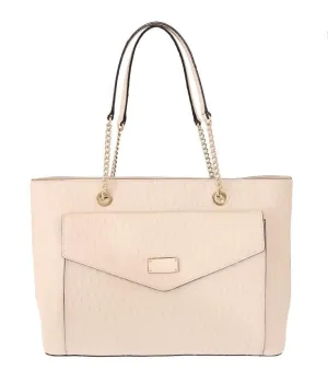 Beige HALSEY Ostrich Leather Tote Bag