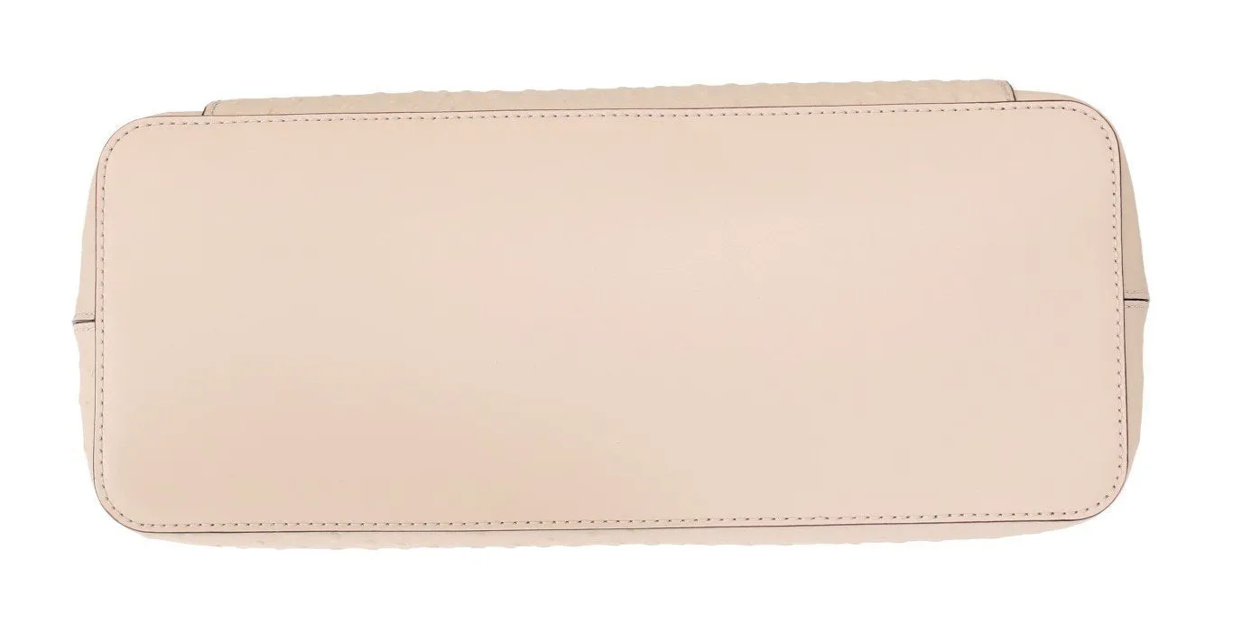 Beige HALSEY Ostrich Leather Tote Bag