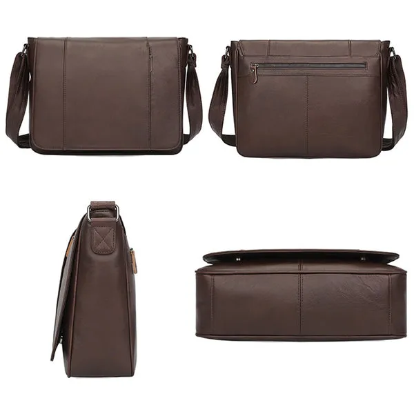Bike Messenger Bag Men Vintage Leather Bags Crossbody Side Bags For Mens