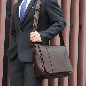 Bike Messenger Bag Men Vintage Leather Bags Crossbody Side Bags For Mens