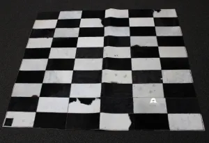 Black & white Patchwork Cowhide Rug –  Size 47 x 41 IN | 119x 105 cm | Premium Cowhide Rug