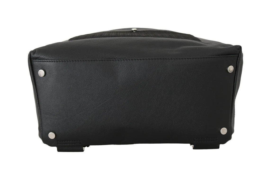 Black Leather Backpack Bag