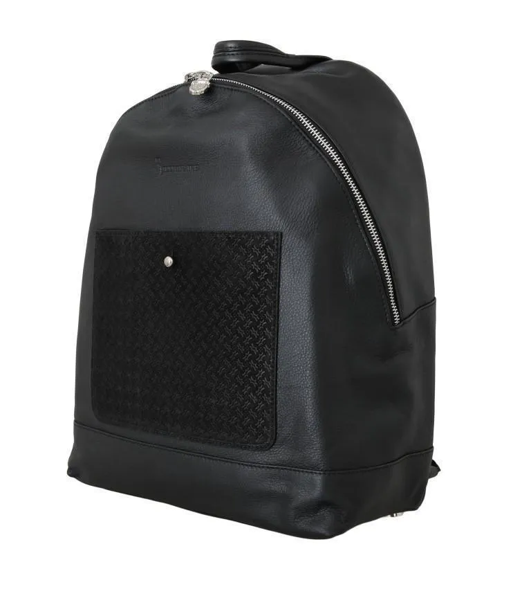 Black Leather Backpack Bag